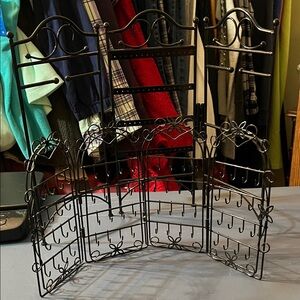 Jewelry display lot, set of 2, metal foldable